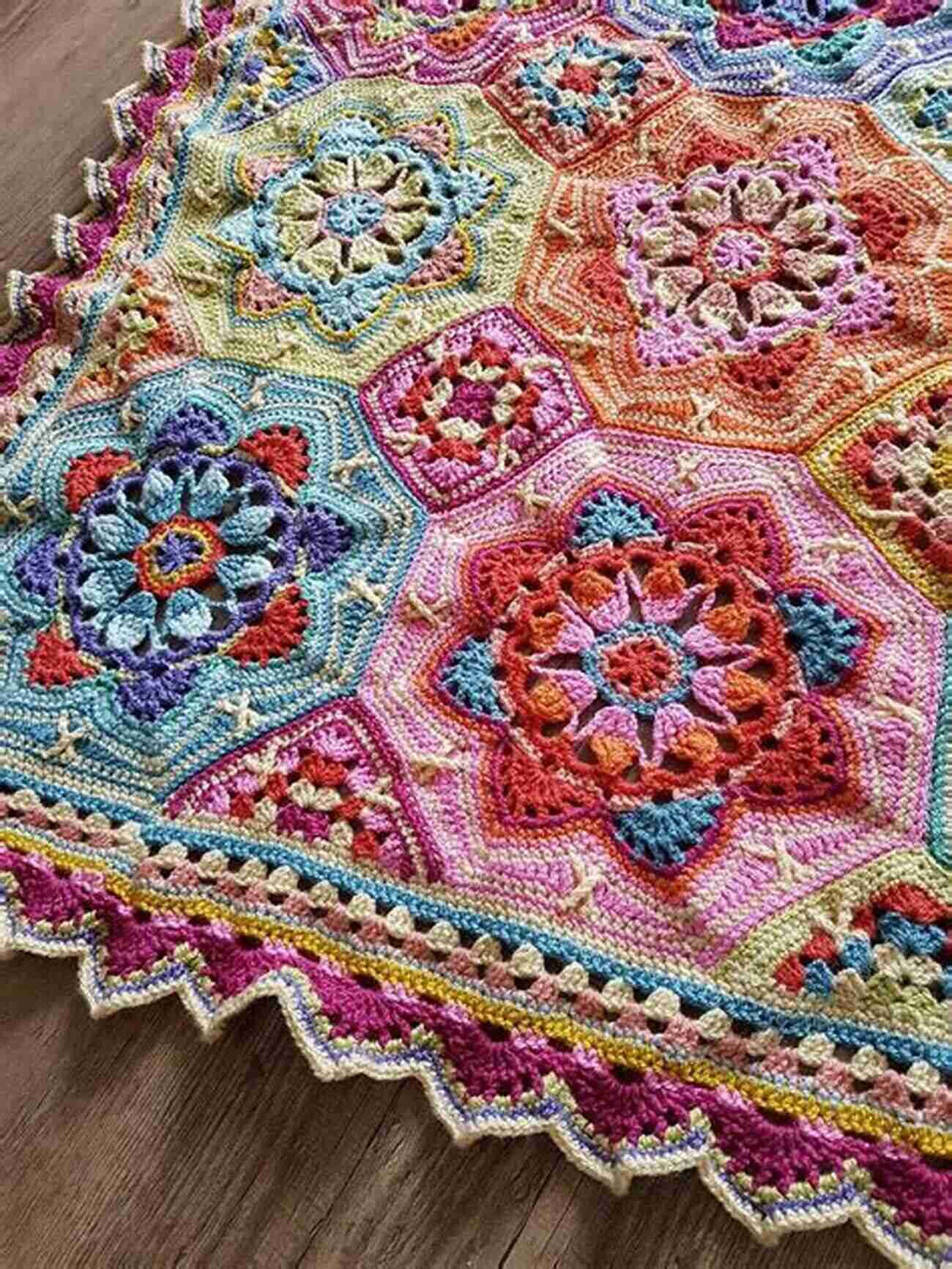 A Beautifully Handcrafted Crochet Blanket With Intricate Patterns And Vibrant Colors Beautiful Crocheting Projects For Your Home: Crochet Patterns To Decore Your Home