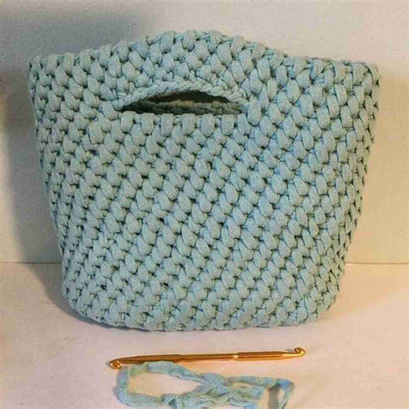 A Completed Ribbon Basket Bucket Bag Ribbon Basket Bucket Bag Crochet Pattern : Quick Easy Bucket Handbag Using Flat Ribbon Yarn And A Double Ended Crochet Hook