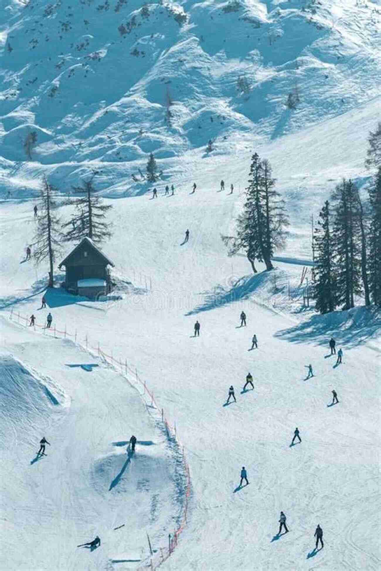 A Group Of Skiers Enjoying The Snowy Slopes During A Picturesque Winter Day Skiing In 5 Words: Sports