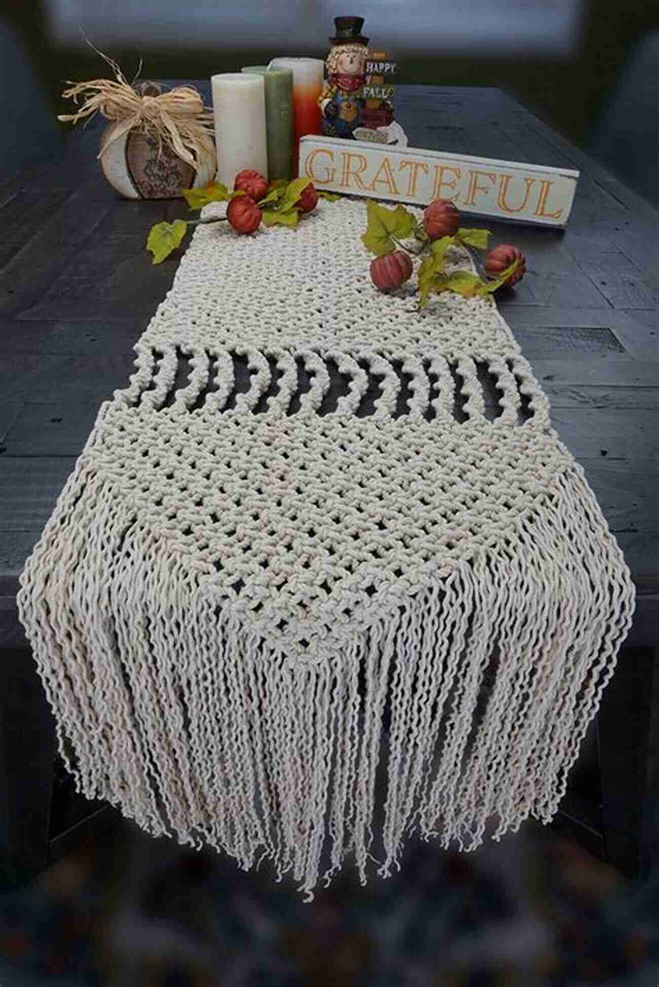 A Stylish Crochet Table Runner On A Dining Table, Complementing The Tableware And Creating An Inviting Dining Experience Beautiful Crocheting Projects For Your Home: Crochet Patterns To Decore Your Home