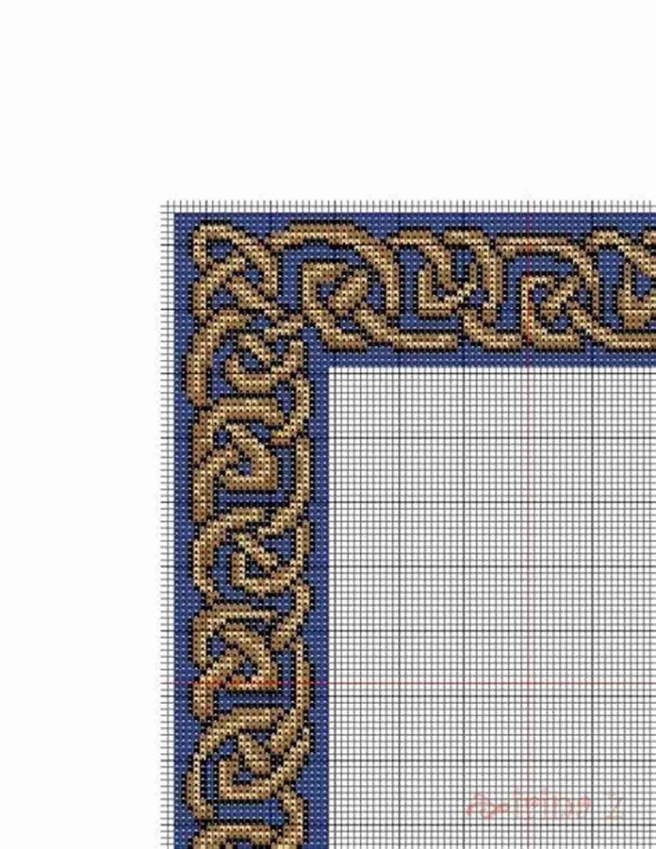 Celtic Cross Border Cross Stitch Pattern A Decorative Border Featuring Intricate Celtic Patterns That Beautifully Frames The Celtic Cross Celtic Cross Cross Stitch Pattern