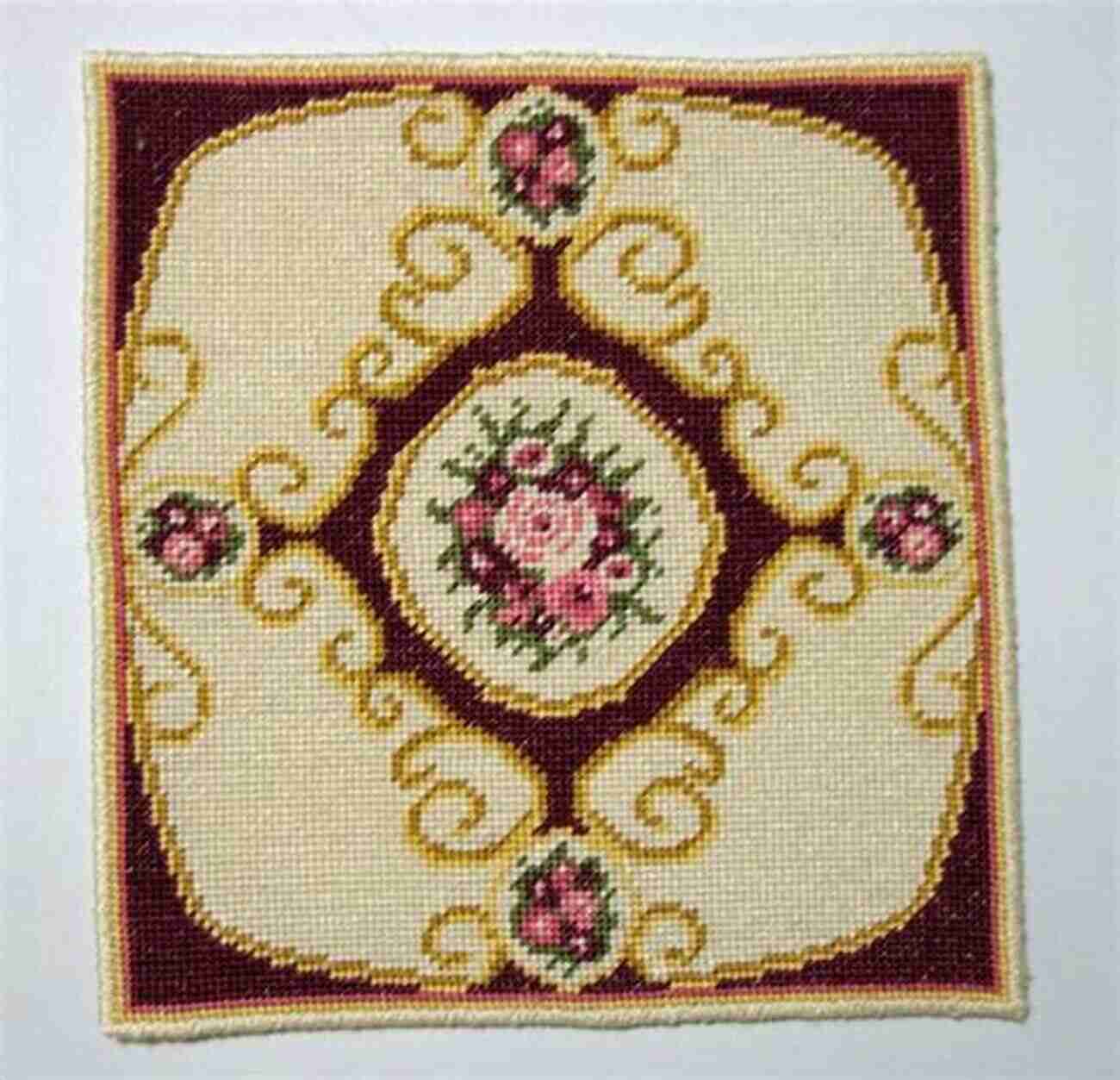 Floral Medallion Needlepoint Design Religious Quotes Cross Stitch Pattern For Adults: Large Counted Needlepoint Designs Easy For Beginners