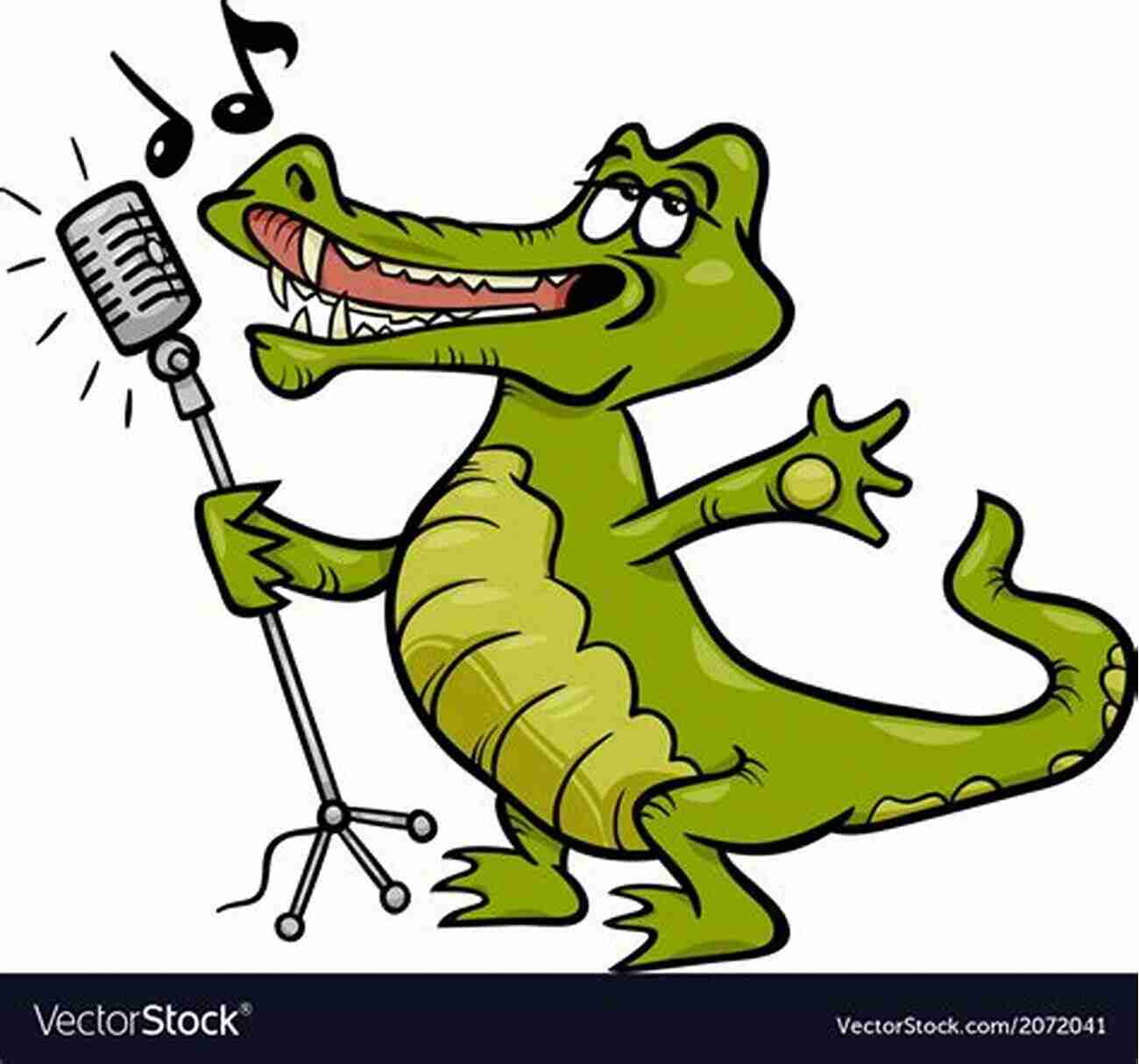 Illustration Of A Friendly Crocodile Singing Italian Kids Songs And Rhymes