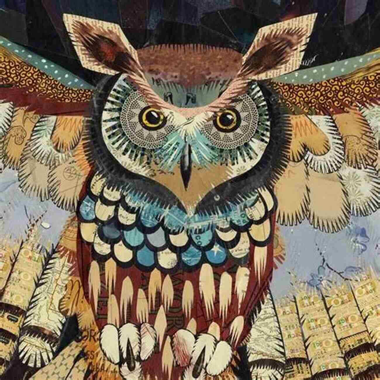 Illustration Of An Owl Spread Across The Night Sky, Surrounded By Stars The Magpie S Nest: A Treasury Of Bird Folk Tales