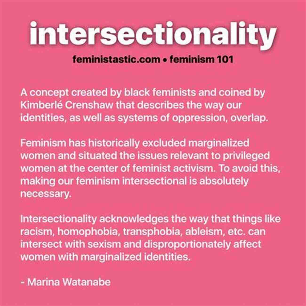 Intersectionality Feminism From A To Z