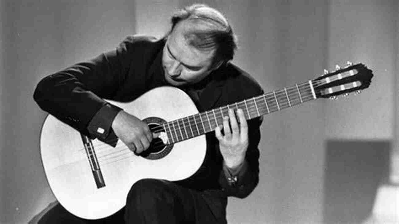 Julian Bream Strumming His Guitar During A Concert Julian Bream: A Life On The Road