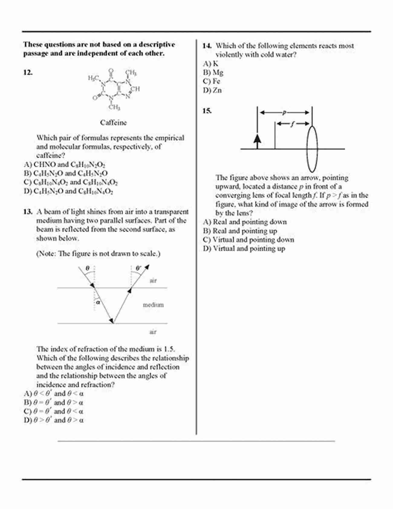 MCAT Physical Sciences Question 1 100 + MCAT Physical Sciences Questions Answers