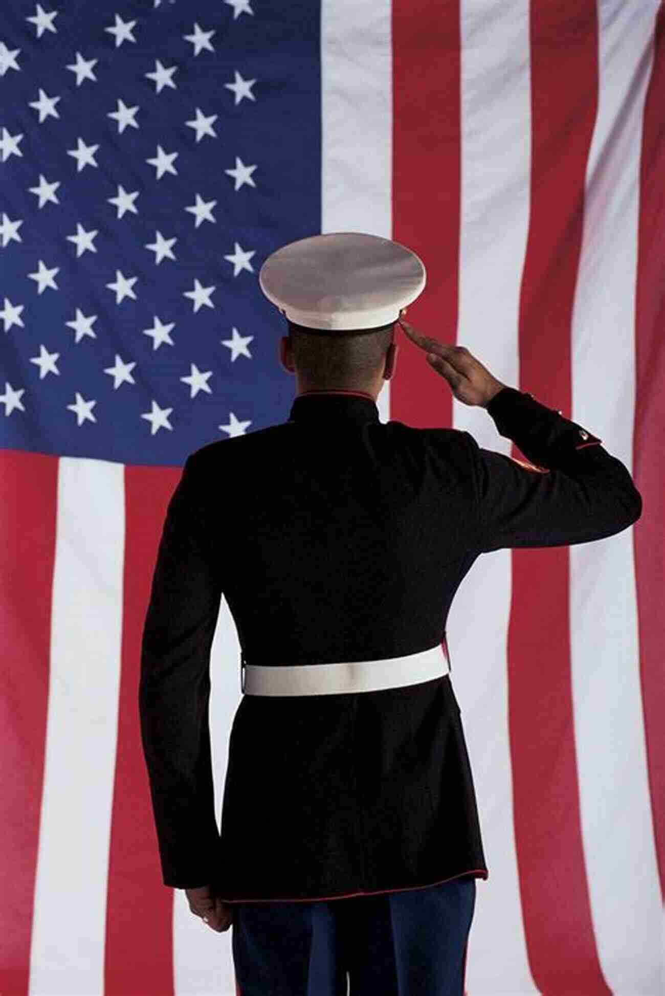 Marine Public Servant Kansan In Uniform Saluting The American Flag Marine Public Servant Kansan: The Life Of Ernest Garcia