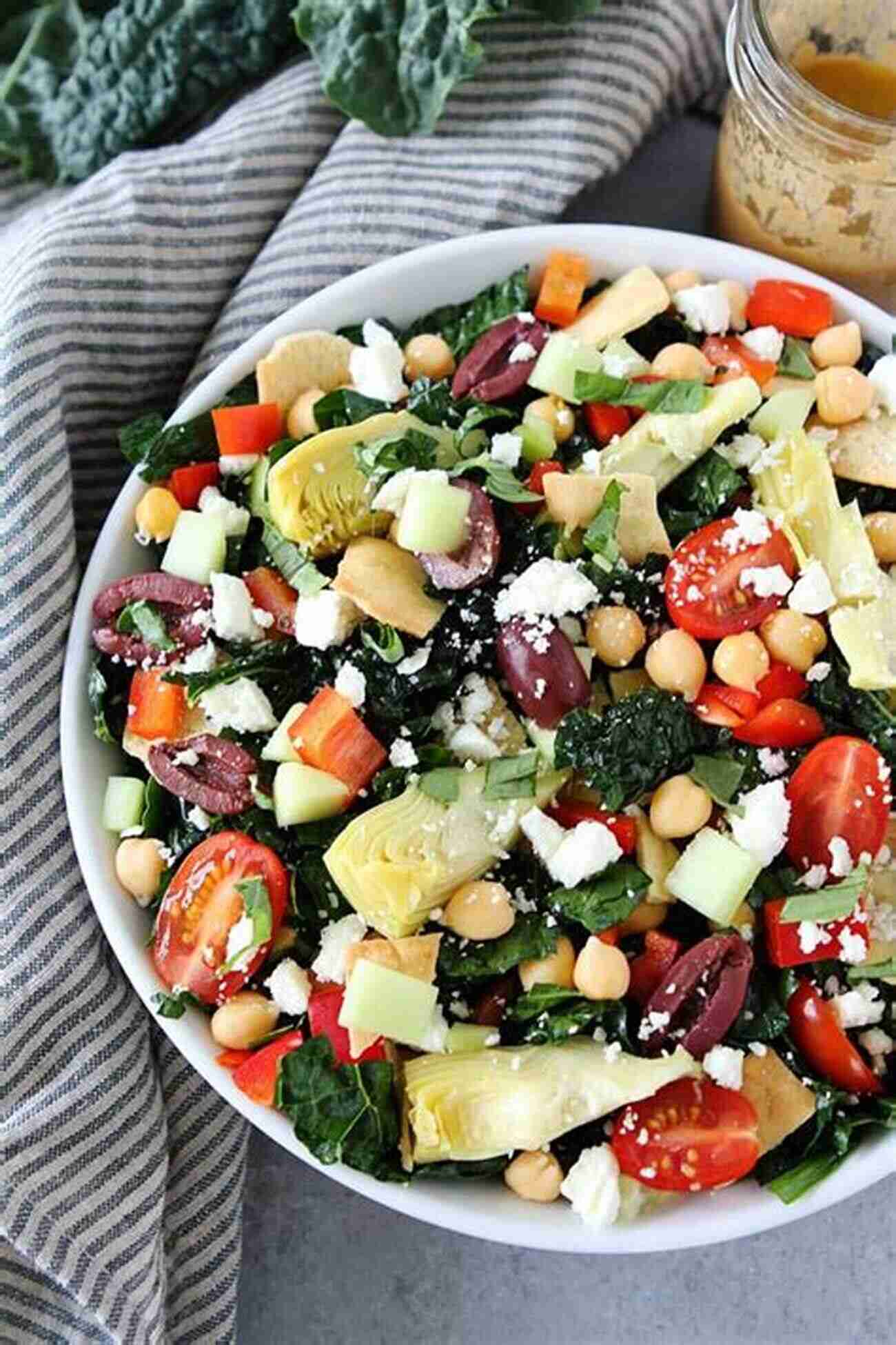 Mediterranean Kale Salad A Vibrant Salad With Kale, Tomatoes, Olives, Feta Cheese, And A Lemon Vinaigrette. Kale Salad: Easy Healthy Superfood Recipes (Kale Cookbook)