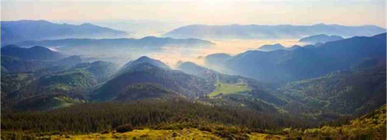 Panoramic View Of The Carpathian Mountains During Sunrise Ukraine In Perspective: An Amateur Adventurers Photo Journal