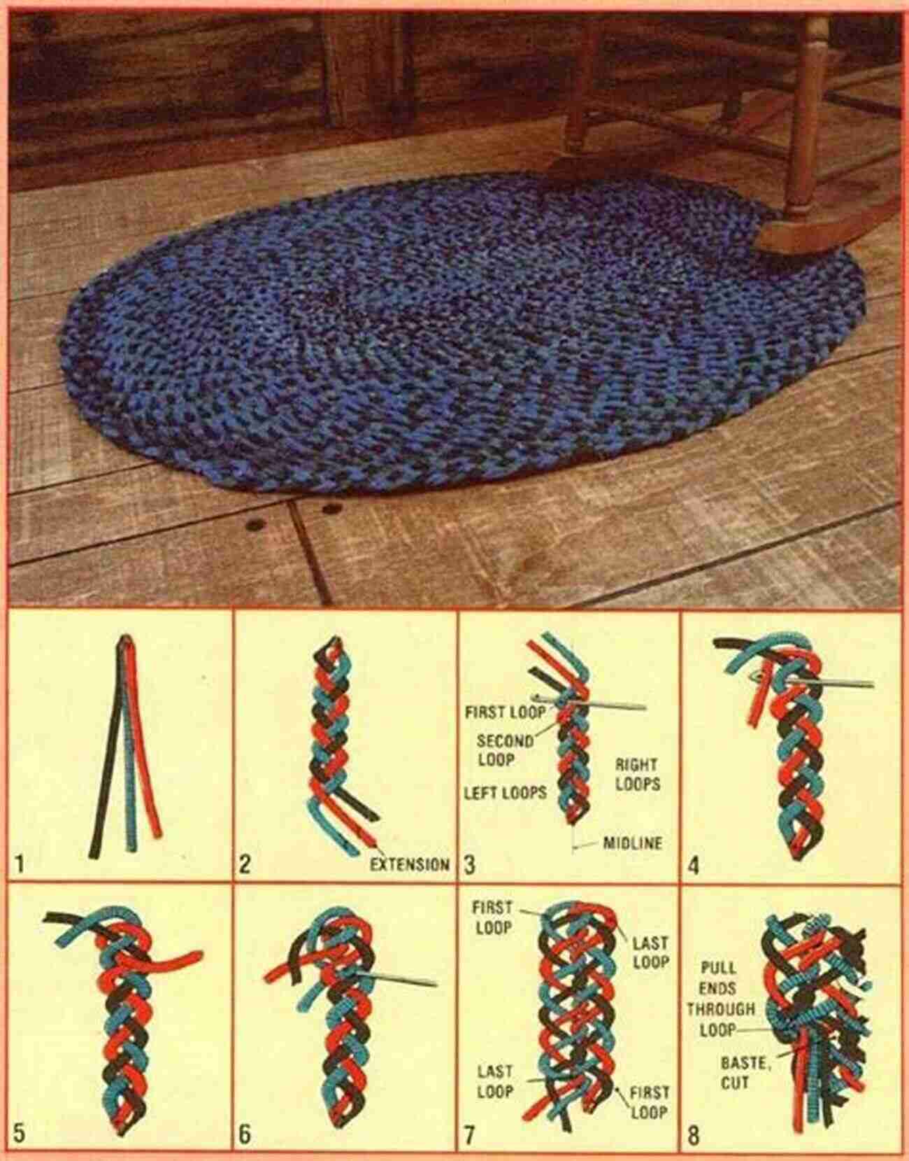 Step By Step Braided Rag Rug Tutorial With Detailed Images Beautiful Rag Rug Tutorials: Stunning Rag Rugs Projects To Decorate Your Home