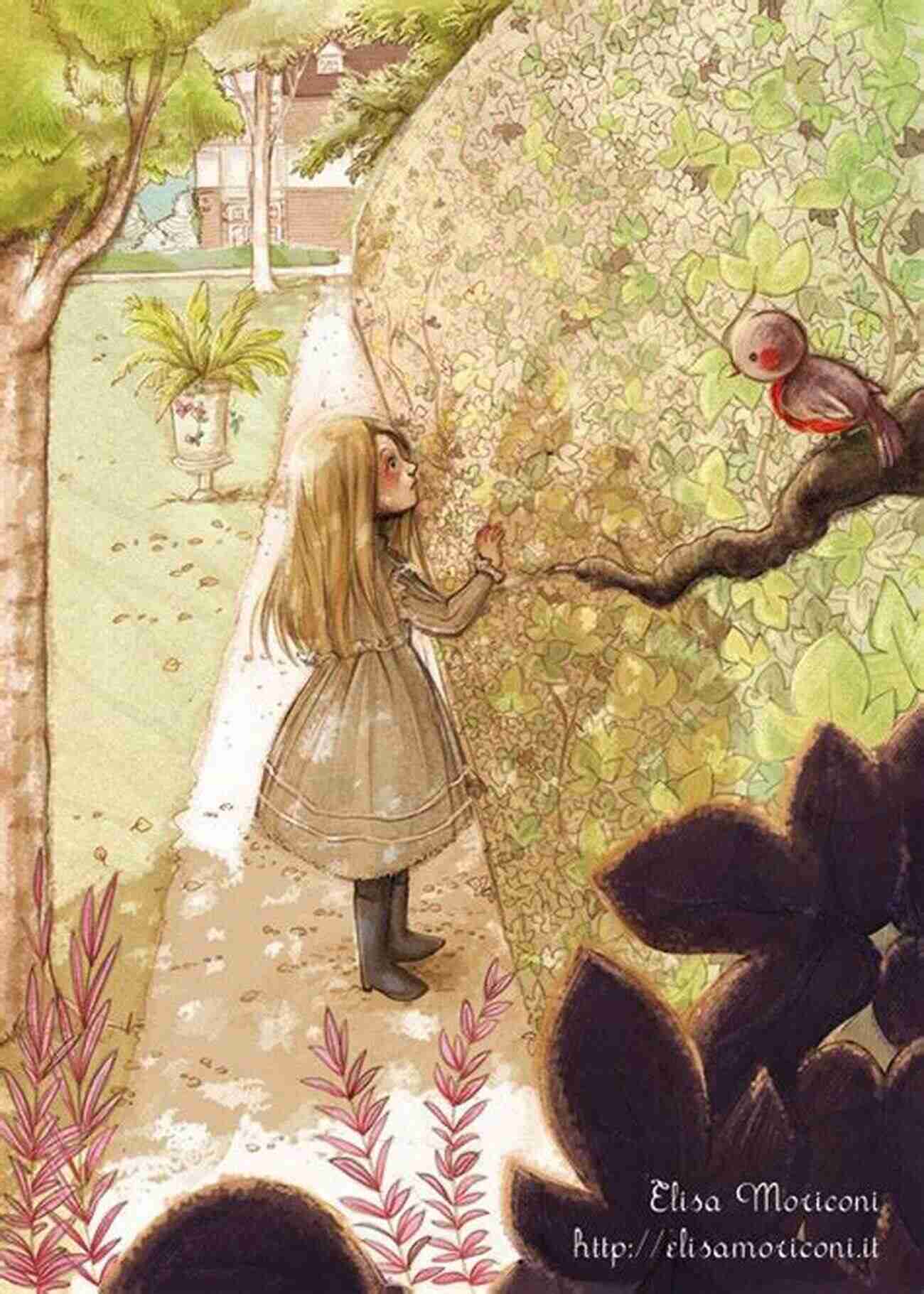 The Secret Garden An Illustration Of Mary Lennox Standing In A Beautiful Garden Frances Hodgson Burnett Three Pack The Secret Garden A Little Princess And Little Lord Fauntleroy (Illustrated Audio Links And More)