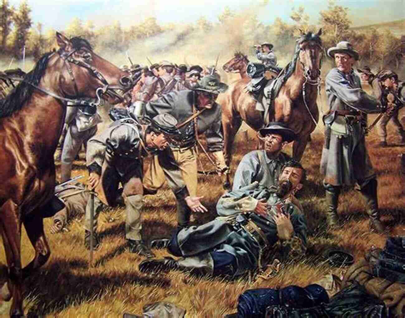 Wounded George And Samuel, Holding Hands In Their Final Moments On The Battlefield My Brothers Keeper: A Civil War Story