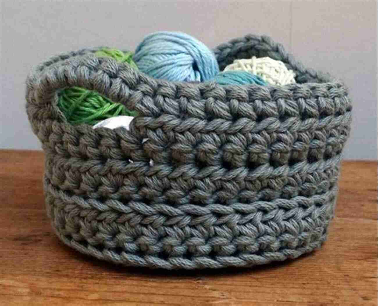 Crocheted Chunky Basket Using Super Chunky Yarn Supersize Crochet: 20 Quick Crochet Projects Using Super Chunky Yarn