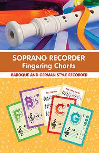 Soprano Recorder Fingering Charts For Baroque and German Style Recorder: 18 Colorful Basic Fingering Chart Cards for Beginners (Fingering Charts for Brass Woodwind Instruments 6)