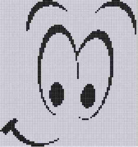 Happy Face Cross Stitch Pattern