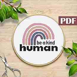 Be a kind human positive Quote cross stitch pattern PDF