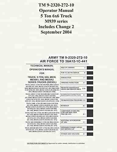 TM 9 2320 272 10 Operator Manual 5 Ton 6x6 Truck M939 Includes Change 2 September 2004