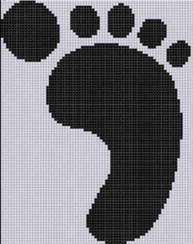 Foot Print Cross Stitch Pattern