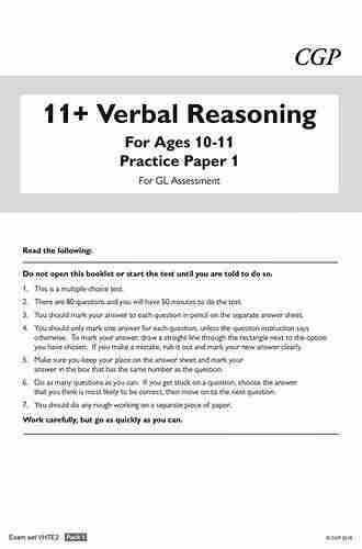 11+ GL Verbal Reasoning Practice Assessment Tests Ages 9 10 : perfect preparation for the eleven plus (CGP 11+ GL)