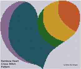 Heart Rainbow Cross Stitch Pattern